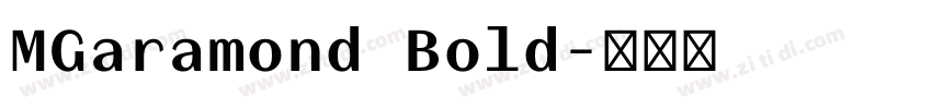 MGaramond Bold字体转换